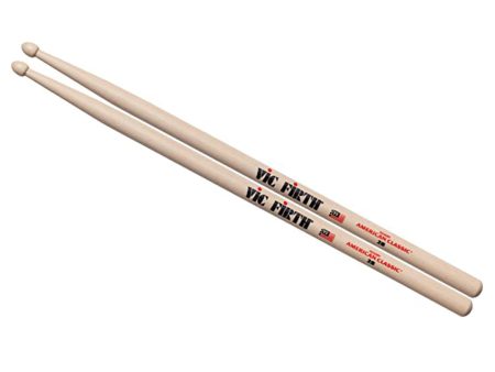 Vic Firth 2B American Classic with Value Pack Drum Sticks Hickory Wood Tear Drop Tip Ideal for Rock Music | P2B3-2B1 Online now