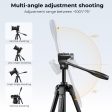 K&F Concept 2-in-1 Aluminum Tripod with Built-in Smartphone Holder, Bluetooth Shutter Remote Controller, 52cm to 152cm Adjustable Height, 360° Pan 175° Tilt for Camcorder, DSLR, Mirrorless Camera, iPhone & Android Phones | KF09-125 Discount