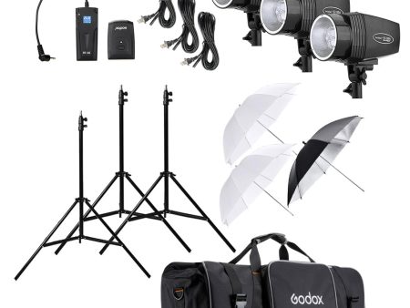 Godox MiniMaster K-150A 3-KIT Studio Photography Triple Studio Continuous Light Set Kit with 150W Flash Heads, Wireless Trigger, Light Stands, Parabolic Diffusers, Reflector and Carrying Bag for Studio Photography & Lighting Online Sale