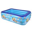 [CLEARANCE] Ucassa 3-Layer Inflatable Kiddie Swimming Pool with Max 2ft Depth with Cute Animal Design Summer Outdoor for Kids on Sale