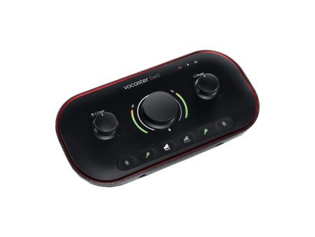 Focusrite Vocaster Two Podcast Audio Interface with Bluetooth, Auto-Gain, Two Mic Inputs & Headphones Output, Voice Presets, Mute Button for Host and Guest (Two Studio Available) For Discount