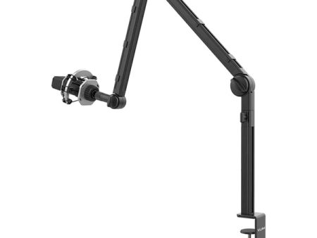 Vijim by Ulanzi LS24 Desk Mount Camera Light and Microphone Stand Boom Arm with Phone Clip for Vlogging and Videography Supply