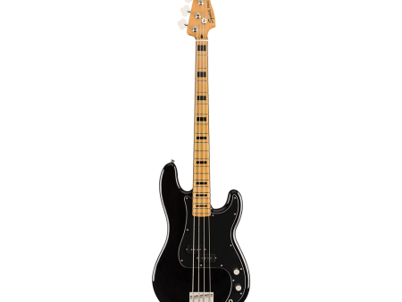 Squier by Fender Classic Vibe 70 s 20 Frets 4 Strings Precision Bass Split Single-Coil Electric Guitar with Nato Body and Vintage Tinted Gloss (Black) | 374520506 Hot on Sale