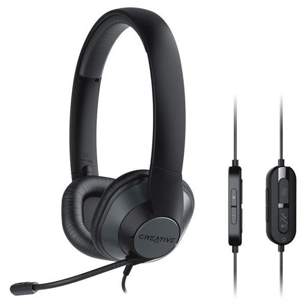 [CLEARANCE] Creative HS-720 V2 USB Digital Audio Wired On-ear Headset with Noise-Cancelling Condenser Boom Mic, In-Line Microphone & Headphone Controls, Foam Padded Earmuffs for Video Calls & Conferencing, PC, Laptop Computer, Windows & macOS Online Sale