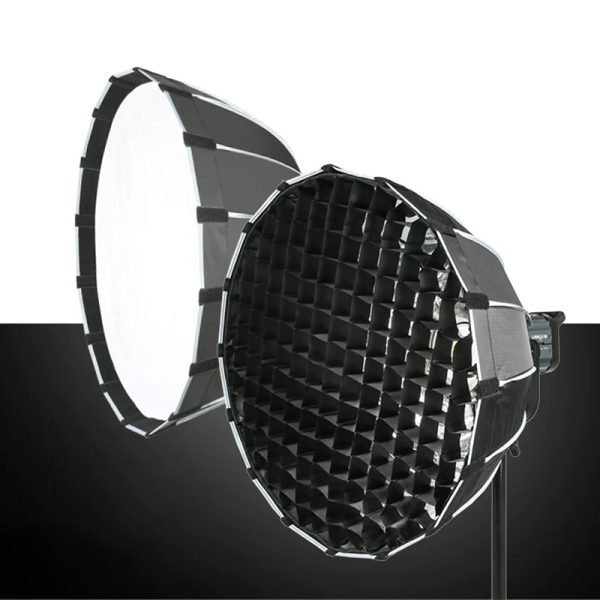 Viltrox RG-60C 60cm Foldable Deep Parabolic Softbox Reflector Diffuser with 45cm Depth, Honeycomb Grid, Silver Inner Coating, Radar and Carrying Case for Weeylite Ninja 400 II LED Light on Sale