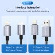 ORICO GQA12 (1m   1.5m   2m) USB-A to Lightning Fast Charging Data Cable 5V 2.4A 12W, 480Mbps Transmission Rate, Nylon-Braided Aluminum Alloy for iPhone, iPad, Air Pods For Discount