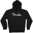 Fender Spaghetti Logo Hoodie Stylish Long Sleeve Sweater (Medium) (Black) on Sale