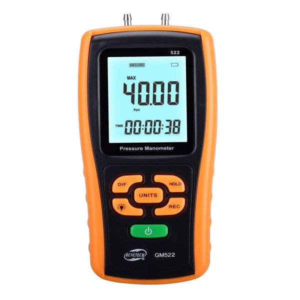 Benetech GM522 Digital Pressure Guage Manometer (Battery Included) with Data Logging Function, 100kPa Kilopascal Measuring Range, USB-A Output Online Hot Sale