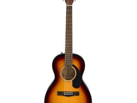 Fender CP-60S Parlor Acoustic Guitar with 20 Frets, Walnut   Rosewood Fingerboard, Gloss Finish for Musicians, Beginner Players (3-Color Sunburst, Natural) Online now