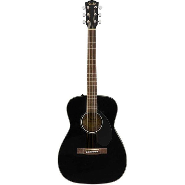 [CLEARANCE] Fender CC-60S Concert Pack V2 Acoustic Guitar Package with Picks, Gig Bag, Strap and Extra Pack of Strings for Musicians, Beginner Players (Black) Hot on Sale