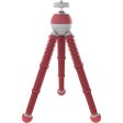 JOBY Podzilla Medium Tabletop Tripod with Griptight 360 Phone Mount Kit, Built-In Ball Head, 1 4 -20 Thread Mount, and 1kg Load Capacity for Vlogging, Recording, and Videography (Red) | 1758 on Sale