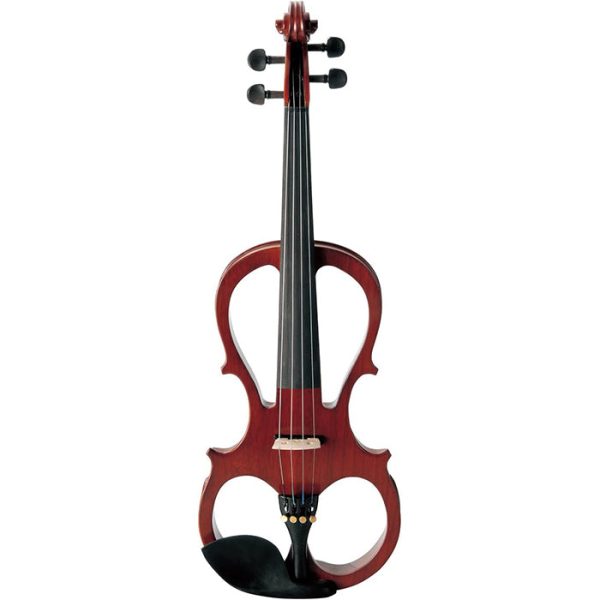 Fernando E358-5 4 4 4 String Electric Violin with Piezo-Style Pickups, Hardwood Body, and 3.5mm AUX Output (Wine Red, Natural) For Discount