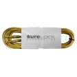 [CLEARANCE] Surelock 20ft Nylon Braided Instrument Cable with 1 4-inch Male to Male Plugs for Guitars and Keyboards (Gold) | BC108 For Discount