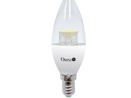 OMNI Clear LED Candle Light Bulb 4W 220V E14 Base with 6500K 2700K Daylight & Warm White, Clear European Style Cover, 270 Degree Beam Angle, 20,000 Hours of Operation, Energy Saving for Interior Lighting | LCC35E14-4W Online