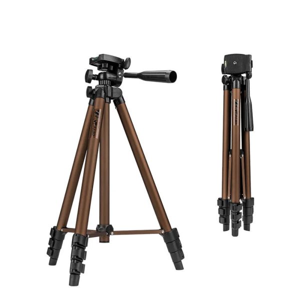 WEIFENG WT-3130 Camera Tripod with Quick Release Plate, 360° Pan & 90° Tilt, 130cm Max. Height, 2.5kg Max. Load Capacity for Smartphone, DSLR, SLR, Mirrorless, Compact, Action Camera Supply