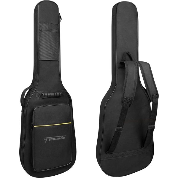 Fernando 47  GT-F1BASS Electric Bass Guitar Gig Bag with Foam Padding and Water Resistant Oxford Cloth Lining and Two Accessory Pockets Cheap