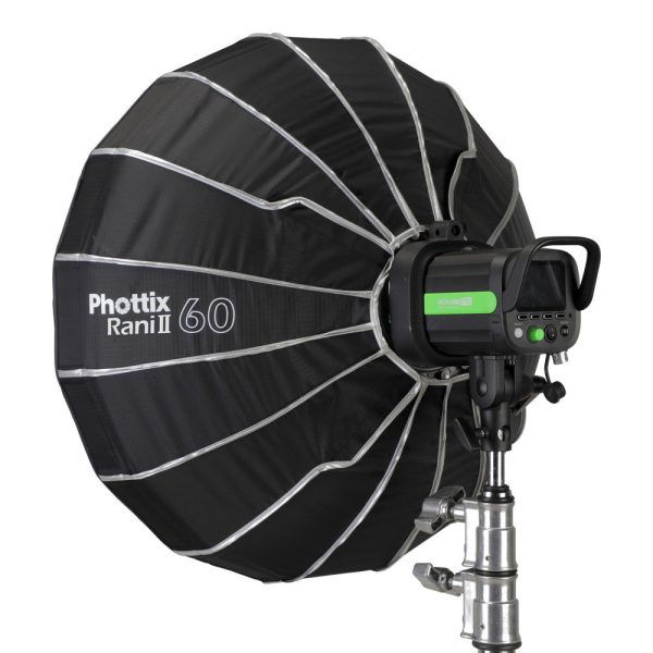 Phottix Rani II 60cm Folding Beauty Dish with Push & Pull Function, Front Diffuser, Inner Baffle and Honeycomb Grid for Photography | PH82765 Fashion