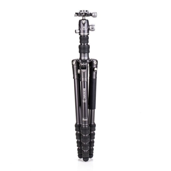 Benro BAT Aluminum Travel Tripod 5-Section Stand with Ball Head Dual Panning Reverse Folding Convertible to Monopod for Professional Photo and Video Production | FBAT05AVX20, FBAT15AVX20 Supply