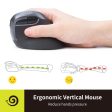 Delux M618 Mini Wired   Wireless Bluetooth Ergonomic Vertical Mouse 2.4GHz RGB with Silent Click, 2400 DPI, 6 Buttons, Rechargeable for Windows PC, Mac Supply