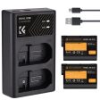 K&F Concept EN-EL15 Battery and Dual Charger Kit with (2-Pack) 7.4V 2100mAh Batteries Micro USB and Type C Charging Port for Nikon Z6 Z7 D780 D850 D7500 D810 D810A D800 D800E D750 D610 D600 D500 and Other Cameras | ENEL15 EN EL15 Fashion