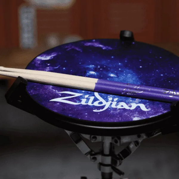 Zildjian 6  Galaxy Practice Pad with Solid MDF Black Base for Beginners Player, Drummers | ZXPPGAL06 on Sale