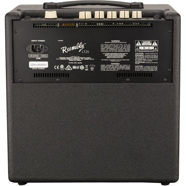 Fender Rumble LT25 Lightweight Electric Bass Combo Amplifier 25watts 120V (230V EUR) with 8in Speaker 1.8” Color Display 20 Effects 50 Presets USB Output Hot on Sale