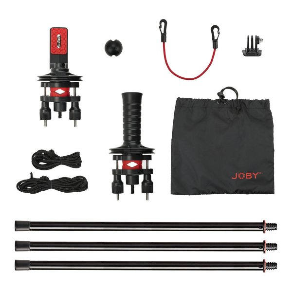 [CLEARANCE] JOBY Action Jib Kit Extendable Sports Camera Crane with 1 4 -20 Screw Bracket, Adjustable Pole Clamps, Carry Bag (Pole Pack & Without Pole Available) | 1352, 1353 For Sale