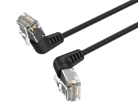 Vention 8m   10m   12m   15m   20m Cat6A UTP Patch Angled Ethernet LAN Cable 10Gbps High-Speed Network Data, 500MHz Bandwidth, Bend-Proof Rotating Connector, Gold-Plated Contacts for Home & Work Internet Connection, PC, Switch (Black) Online now