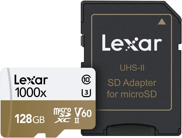 Lexar Professional 1000x 128GB microSDXC UHS II Card with SD UHS-II adapter LSDMI128CB1000A Online now