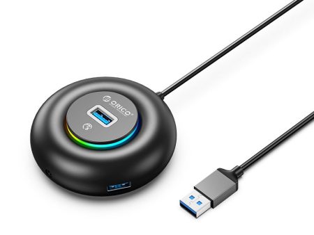 [CLEARANCE] ORICO 4-IN-1 USB HUB 5GBPS RGB (0.3M,1.8M) USB-A Cable with 3.5mm Audio Microphone Output & 3-Port USB 3.0 | Windows, Linux & macOS Support | for PCs, Computer Desktops & Laptops | USB Hubs & Docking Stations | YXR4-U3 on Sale