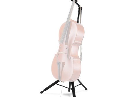 Hercules Auto Grip System Cello Stand with Bow Rest, Loop Hook, Rubber Foam Fits 1 4, 3 8, 1 2, 3 4 7 8 and 4 4 Cellos | DS580B on Sale