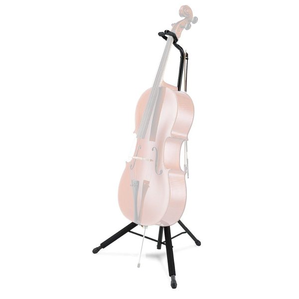 Hercules Auto Grip System Cello Stand with Bow Rest, Loop Hook, Rubber Foam Fits 1 4, 3 8, 1 2, 3 4 7 8 and 4 4 Cellos | DS580B on Sale