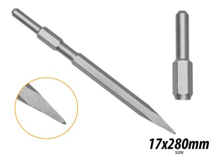 INGCO SDS Hex Pointed Chisel 17x280mm for SDS Hex Chuck System Rotary Hammer and Demolition Hammer (Sold per piece) | DBC0512801 Online Hot Sale