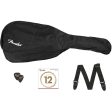 [CLEARANCE] Fender CC-60S Concert Pack V2 Acoustic Guitar Package with Picks, Gig Bag, Strap and Extra Pack of Strings for Musicians, Beginner Players (Black) Hot on Sale