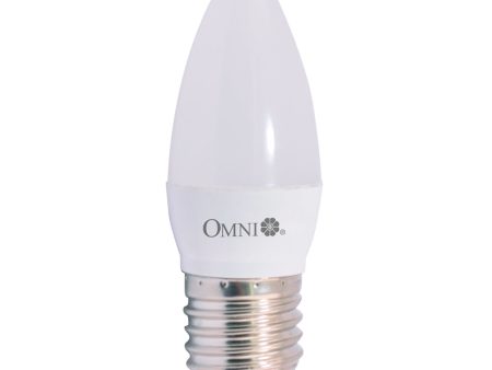 OMNI Frosted LED Candle Light Bulb 4W 220V E27 Base with 6500k 2700K Daylight & Warm White, Frosted European Style Cover, 270 Degree Beam Angle, 20,000 Hours of Operation, Energy Saving for Interior Lighting | LCF35E27-4W For Discount