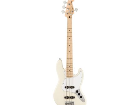 Squier by Fender Affinity Jazz Bass V 5-String Electric Guitar With SS Pickup, 20 frets, Maple Fingerboard (Olympic White) Online Hot Sale