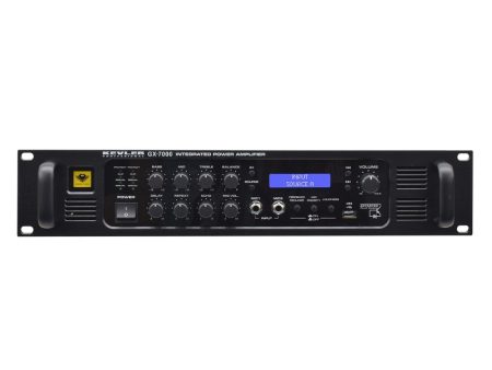 KEVLER GX-7000 1500W X2 High Power Integrated Amplifier with USB and Bluetooth Function, LCD Display, 3 Microphone Input, Mic Priority Function, Feedback Reducer, Mic and Effects Master Control and Speakon Terminal Discount