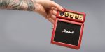 Marshall MS-2R 1-Watt 2-Channel Electric Guitar Micro Amps Speaker Battery Powered Amplifier (Red) Online now