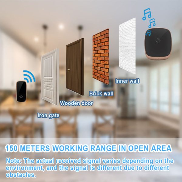 [CLEARANCE] DAYTECH DB25 Self-Powered Smart Wireless Doorbell Plug and Play AC 110V-220V Water-Resistant 260m Long Range Door Bell Buzzer with Adjustable Volume, 38 Chimes and Tunes for Home Office Indoor and Outdoor Installation Online