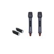 KEVLER UMC-500 Dual UHF 1100mAh Wireless Rechargeable Microphone with Dual Antenna Receiving System, Digital LCD Display, Mountable 1U Rack, 200 Selectable Frequencies Auto Frequency Search Function Online Sale