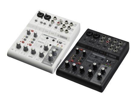 Yamaha AG06 Mk. II Multipurpose 6-Channel Audio Mixer Interface w  Recording   Playback, 1 Touch DSP Control Effects via App Support, XLR 3 Pin, 6.35mm, 3.5mm TRS AUX and RCA Ports for Audio Production & Streaming (White, Black) | AG06 MK2 Discount