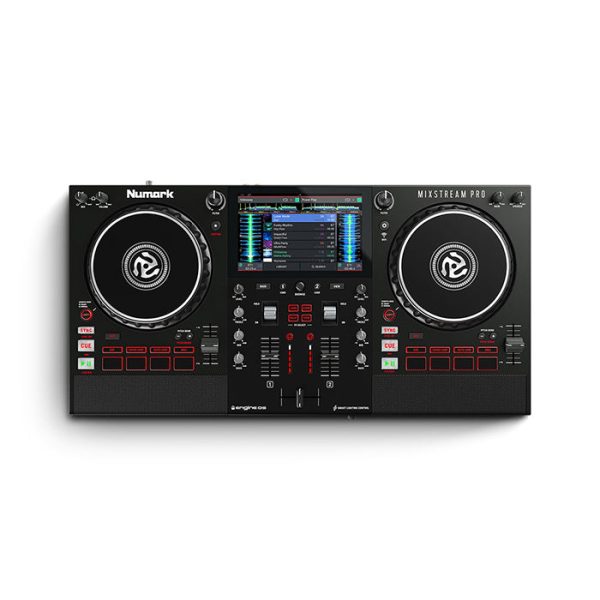 Numark Mixstream Pro Standalone WIFI DJ Console Controller with Touch Screen & Smart Lighting Control, Built-in Speaker Monitors & App Support for DJ Live Music and Recording Cheap