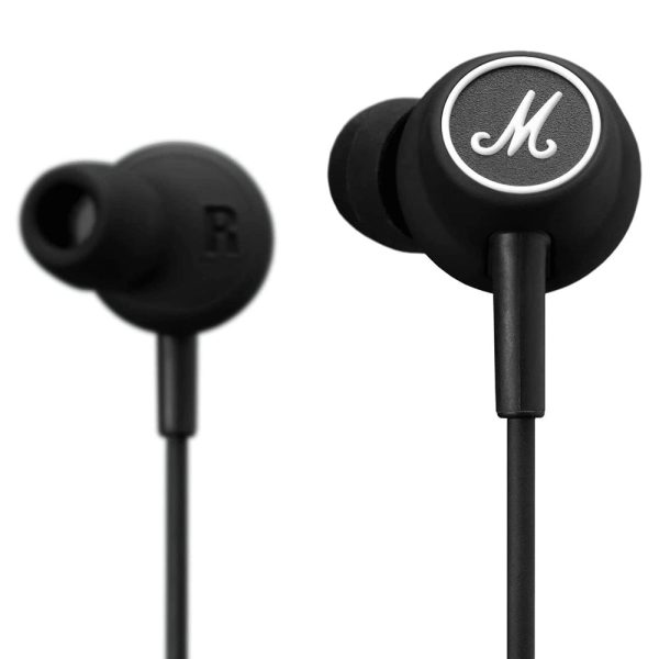 Marshall Mode   EQ In-Ear 3.5mm Wired Headphone Earphones and Interchangeable Sleeves (Black, Black Gold) Cheap