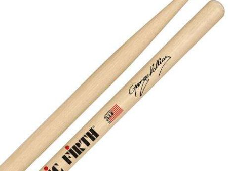 Vic Firth SGK George Kollias Signature Lacquer Hickory Barrel Tip Drumsticks with Medium Taper for Drums and Cymbals Online Sale