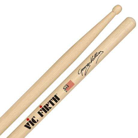 Vic Firth SGK George Kollias Signature Lacquer Hickory Barrel Tip Drumsticks with Medium Taper for Drums and Cymbals Online Sale