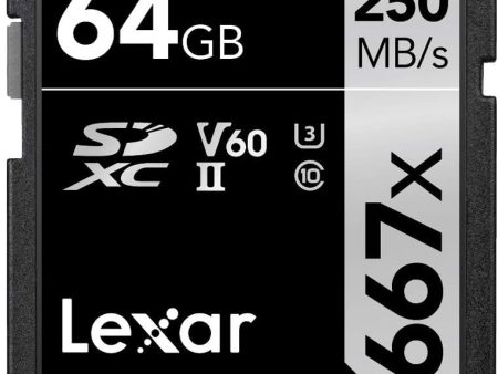 Lexar Professional High Speed 1667x UHS-II 64GB SDXC Card LSD64GCB1667 Discount