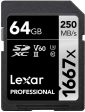 Lexar Professional High Speed 1667x UHS-II 64GB SDXC Card LSD64GCB1667 Discount