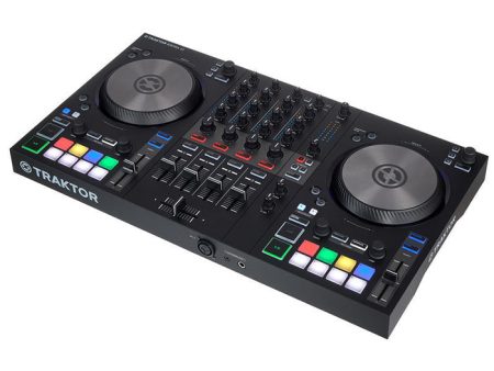 Native Instruments Traktor Kontrol S3 4-Channel 4-Deck DJ Controller Mixer with Built-in Audio Interface, Pro 3 Software, NI Power Supply, USB Cable on Sale