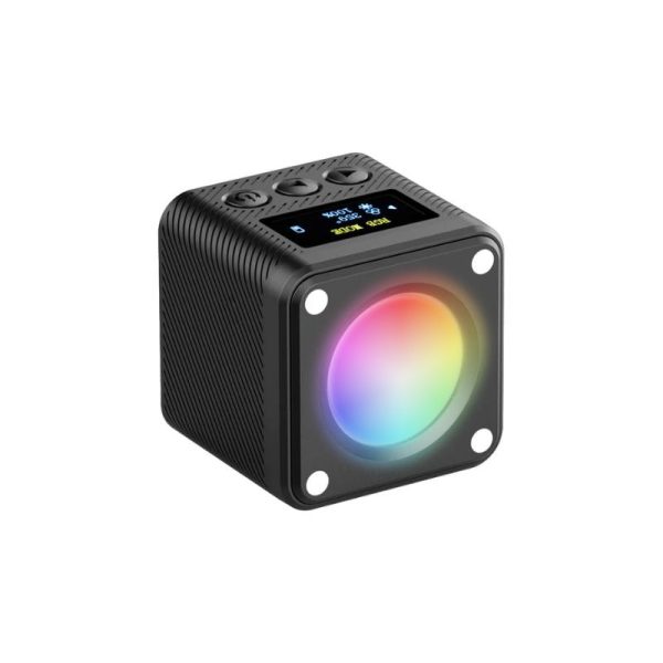 Ulanzi L2 RGB   Bi-Color COB Magnetic Mini Cube Video Light 800mAh with OLED Display, 1 4 -20 Screw Mount, Dual Cold Shoe for Vlog Vlogging Content Creation Supply