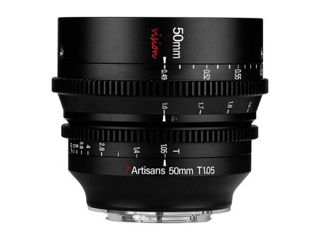 7Artisans Vision 50mm T1.05 Photoelectric MF Manual Focus Cine Lens for APS-C Format Sensors, ED Glass and All-Metal Shell Design for MFT M4 3 M43 Micro Four Thirds Mount Mirrorless Cameras (Black) For Sale